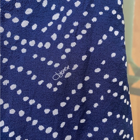 Diane Von Furstenberg Aria Printed Silk Blue White Dot Long Sleeve Tunic Dress - Picture 10 of 16